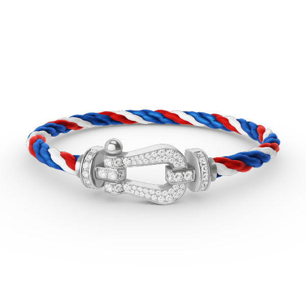 [Vellora Opalyn]FORCE LARGE HORSESHOE FULL DIAMOND BRACELET SILVER