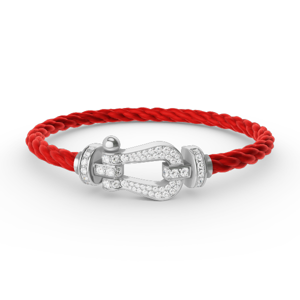 [Vellora Opalyn]FORCE LARGE HORSESHOE FULL DIAMOND BRACELET SILVER