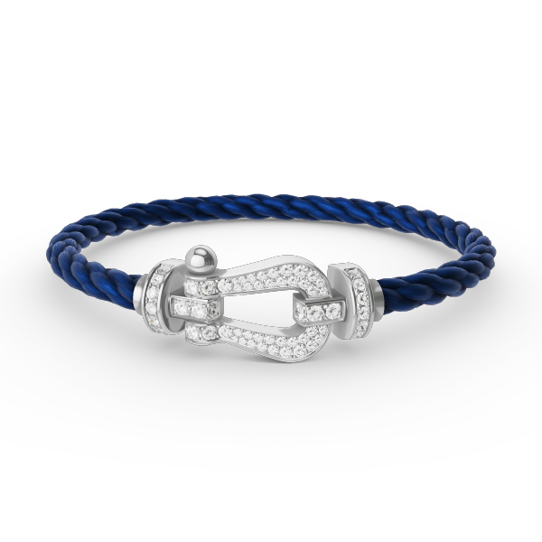 [Vellora Opalyn]FORCE LARGE HORSESHOE FULL DIAMOND BRACELET SILVER