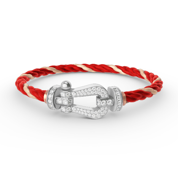 [Vellora Opalyn]FORCE LARGE HORSESHOE FULL DIAMOND BRACELET SILVER