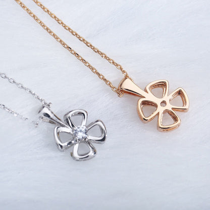 [Vellora Opalyn]FIOREVER NECKLACE DIAMOND CENTER