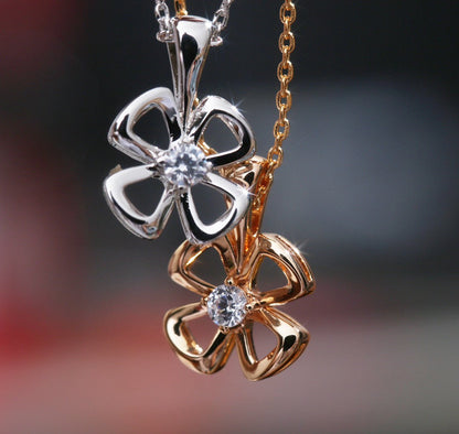 [Vellora Opalyn]FIOREVER NECKLACE DIAMOND CENTER
