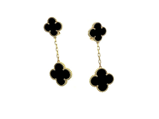 [Vellora Opalyn]CLOVER 2 MOTIFS  EARRINGS (MULTIPLE CHOICESC