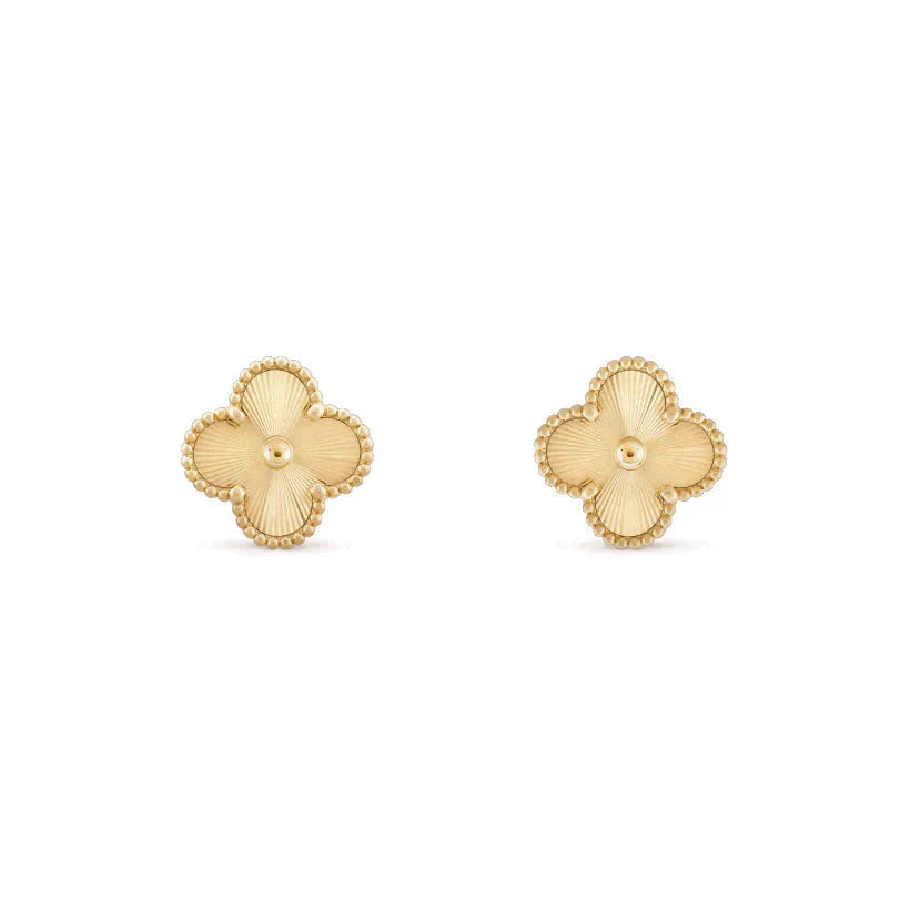 [Vellora Opalyn]CLOVER MEDIUM 1 MOTIFS LASER EARRINGS