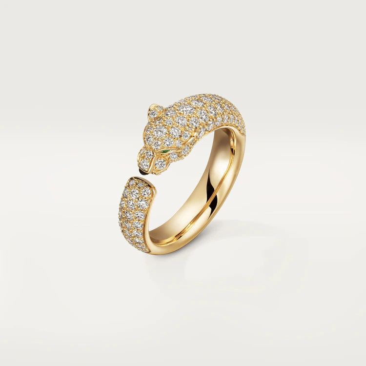 [Vellora Opalyn]PANTHERE PINK GOLD DIAMOND RING