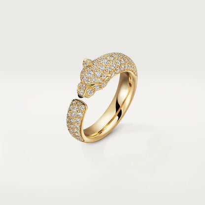 [Vellora Opalyn]PANTHERE PINK GOLD DIAMOND RING