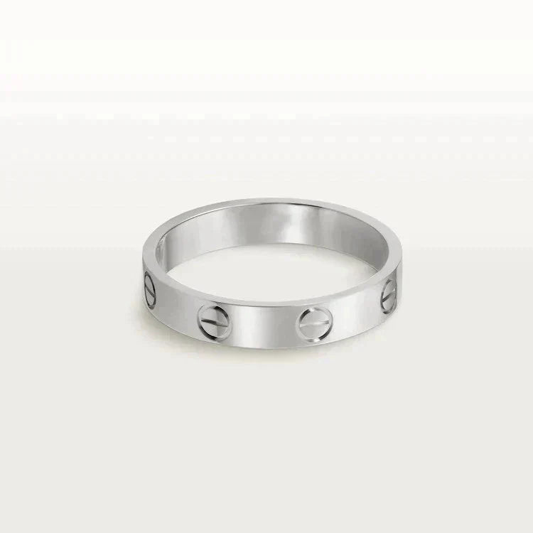 [Vellora Opalyn]LOVE RING 4MM 1 DIAMOND SILVER