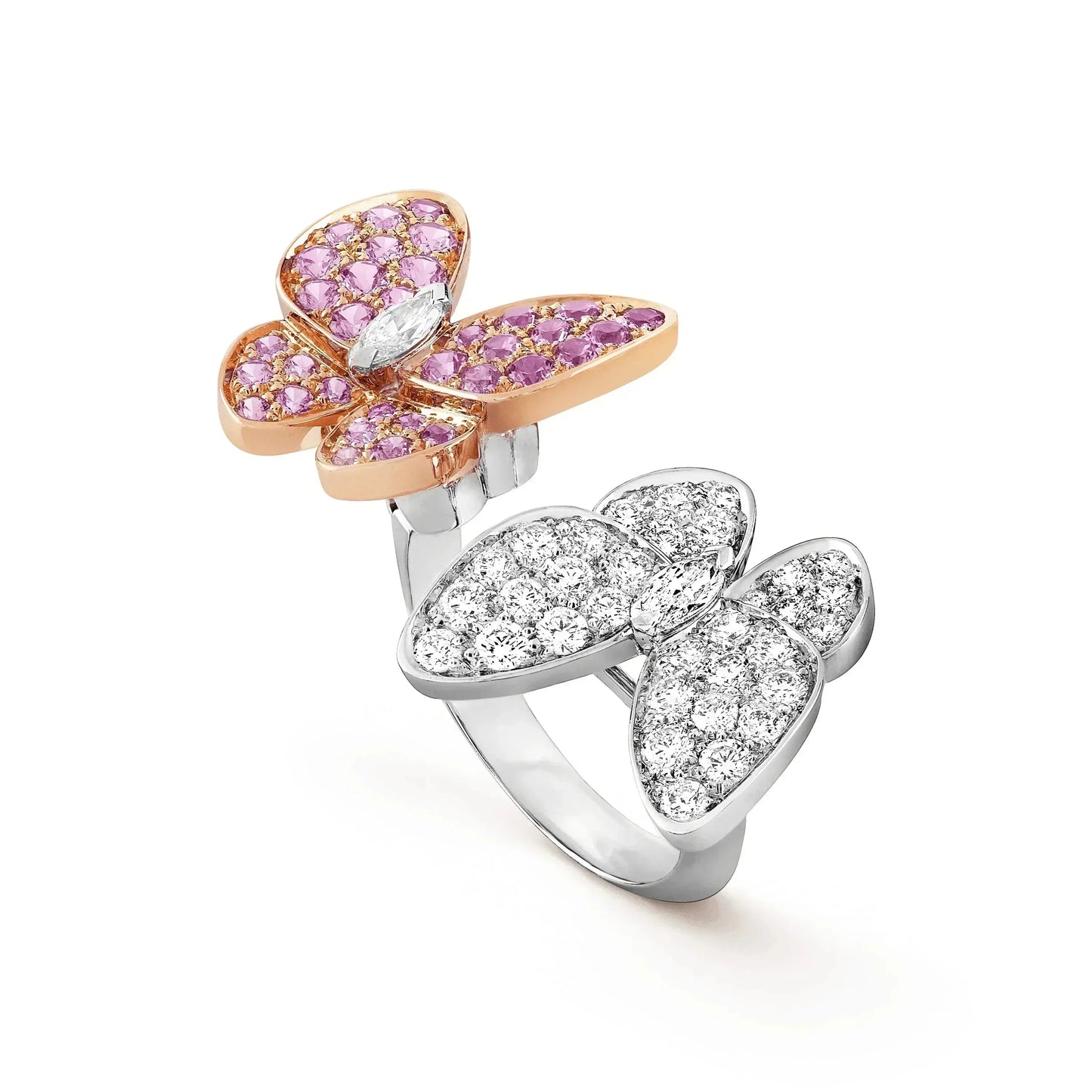[Vellora Opalyn]TWIN BUTTERFLY DIAMOND RING