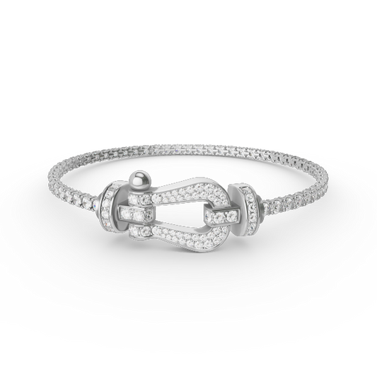 [Vellora Opalyn]FORCE  LARGE HORSESHOE FULL DIAMOND TENNIS BRACELET