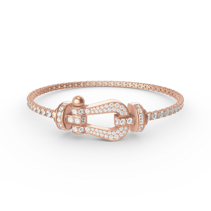 [Vellora Opalyn]FORCE  LARGE HORSESHOE FULL DIAMOND TENNIS BRACELET