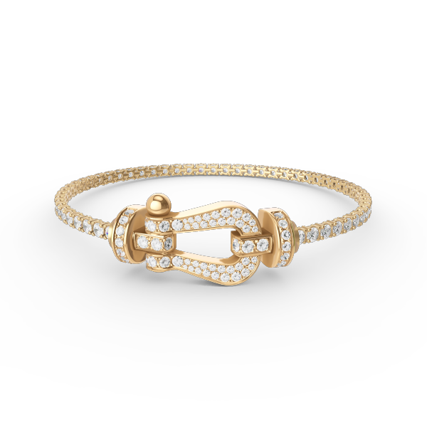 [Vellora Opalyn]FORCE  LARGE HORSESHOE FULL DIAMOND TENNIS BRACELET